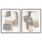 Stupell Industries Abstract Beige Brush Stroked Neutrals 2 pc Framed Giclee Wall Art Set Design by Stella Chang